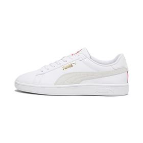 Puma Smash 3.0 Logoobsession Retro Academia White-Warm White-Gold-For All Time Red-Gum Uniseks Spor Ayakkabı
