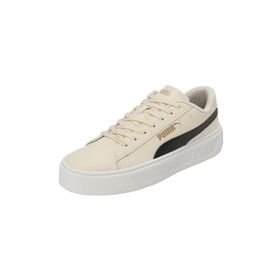 Puma Smash Platform v3-Alpine Snow-Puma Black-Puma Gold-Puma White Low Kadın Bot