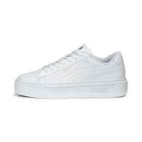 Puma Smash Platform V3-Puma White-Puma Silver Low Kadın Bot