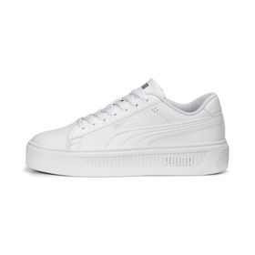 Puma Smash Platform V3-Puma White-Puma Silver Low Kadın Bot