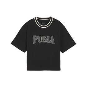 Puma Squad Graphic Siyah Kadın Kısa Kollu T-Shirt