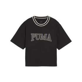 Puma Squad Graphic Siyah Kadın Kısa Kollu T-Shirt