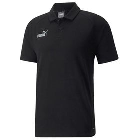 Puma Teamfinal Casuals Polo Siyah Erkek Futbol Polo Tişörtü