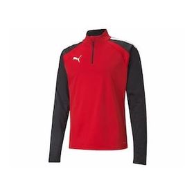 Puma Teamliga 1 4 Zip Top Kırmızı Erkek Futbol Antrenman Uzun Kollu Tişört