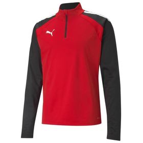 Puma Teamliga 1 4 Zip Top Kırmızı Erkek Futbol Antrenman Uzun Kollu Tişört