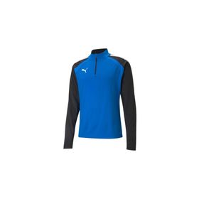 Puma Teamliga 1 4 Zip Top Mavi Erkek Futbol Antrenman Uzun Kollu Tişört
