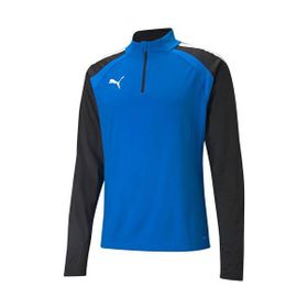 Puma Teamliga 1 4 Zip Top Mavi Erkek Futbol Antrenman Uzun Kollu Tişört