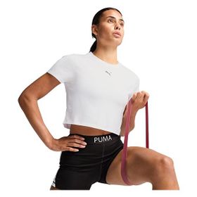 Puma Train All Day Essentials Baby Crop Beyaz Kadın T-Shirt