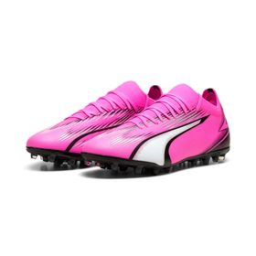 Puma Ultra Match MG Poison Pink White Black Erkek Futbol Ayakkabısı