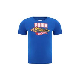 Puma X Hot Wheels Graphic Mavi Kısa Kollu Erkek Çocuk T-shirt