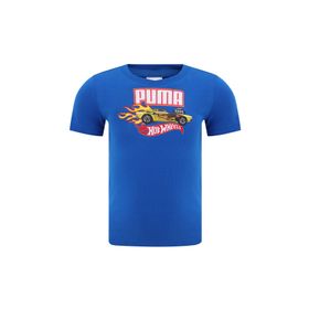 Puma X Hot Wheels Graphic Mavi Kısa Kollu Erkek Çocuk T-shirt