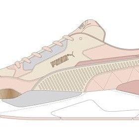 Puma X-Ray 2 Square Rosebay-Almond-Rose-Gold Unisex Yetişkin Spor Ayakkabı