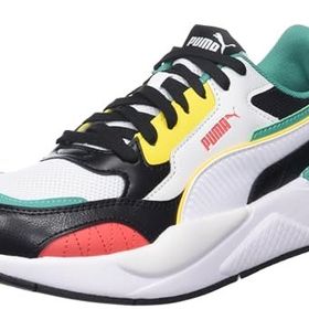 Puma X-Ray 2 Square Trainers Black White Gray Active Red Unisex Yetişkin Spor Ayakkabı