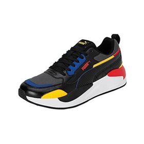 Puma X-Ray 2 Square Trainers Dark Shadow Black Spectra Yellow Limoges High Risk Red Unisex Yetişkin Spor Ayakkabı