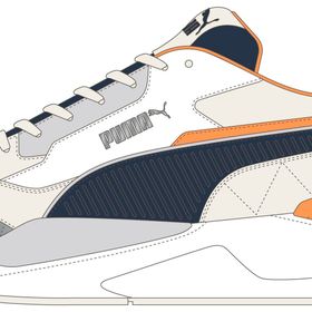 Puma X-Ray 2 Square White-Navy-White-Clementine Unisex Yetişkin Spor Ayakkabı