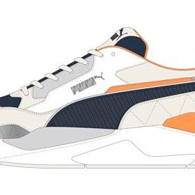 Puma X-Ray 2 Square White-Navy-White-Clementine Unisex Yetişkin Spor Ayakkabı
