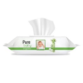 Pure Baby 60x6 360 Yaprak Organik Bambu Özlü Islak Havlu Mendil