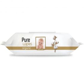 Pure Baby 90'lı 1 Paket Organik Pamuklu Islak Havlu