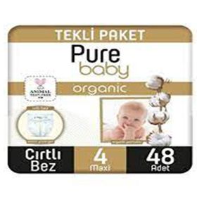 Pure Baby Organic No:2 Mini 68 Adet Bebek Bezi
