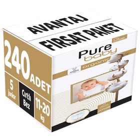 Pure Baby Organic No:5 Junior 240 Adet Bebek Bezi