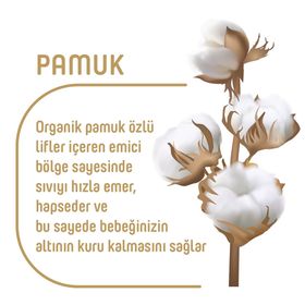 Pure Baby Organic No:6 XLarge 32 Adet Bebek Bezi