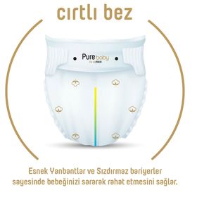 Pure Baby Organic No:6 XLarge 64 Adet Bebek Bezi