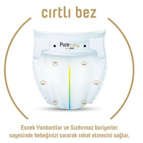 Pure Baby Organic No:6 XLarge 96 Adet Bebek Bezi