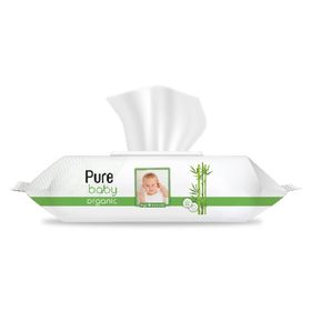 Pure Baby Organik 12x90 1080 Yaprak Bambu Özlü Islak Havlu