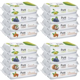 Pure Baby Wipes 16x50 Yaprak Meyveli Islak Mendil