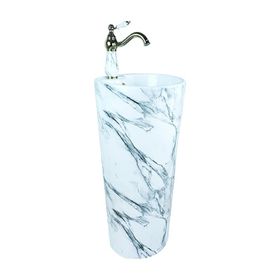 Pure BB-925 Sharp Calacatta Oval Kolon Lavabo