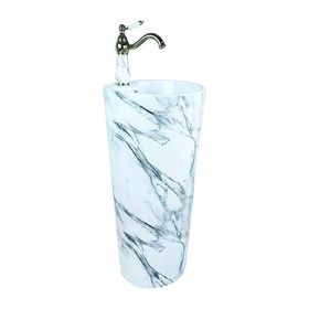 Pure BB-925 Sharp Calacatta Oval Kolon Lavabo