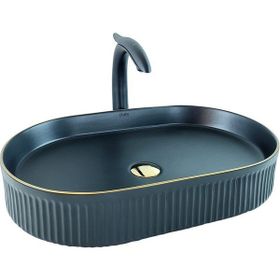 Pure BG-308 Mat Siyah Gold Çanak Lavabo