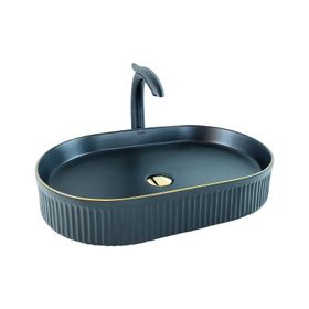 Pure BG-308 Mat Siyah Gold Çanak Lavabo