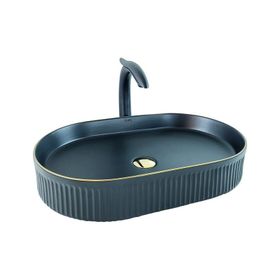 Pure BG-308 Mat Siyah Gold Çanak Lavabo