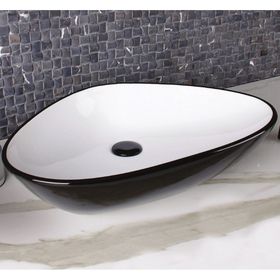 Pure BW-173 Siyah-Beyaz 59 cm Çanak Lavabo