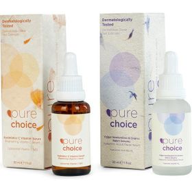 Pure Choice C Vitamini Serum HA Serum 2'li Set Cilt Aydınlatıcı Nemlendirici ve Onarıcı Bakım Seti