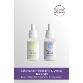 Pure Choice Leke Karşıtı Bakım Serumu HA Serum 2'li Set Leke Karşıtı Nemlendirici ve Onarıcı Bakım Seti