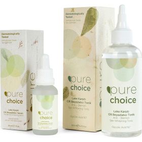 Pure Choice Leke Karşıtı Serumu Leke Karşıtı Tonik 2'li Set Leke Karşıtı ve Cilt Beyazlatıcı Bakım Seti