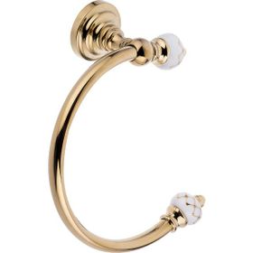 Pure Concept Geometrik Beyaz Altın Pvd Gold Halka Havluluk