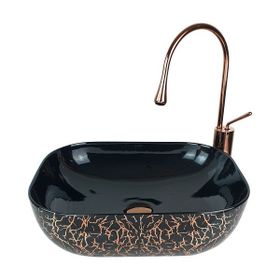 Pure Concept TR-130 Marble Parlak Siyah Bronz Tezgah Üstü Çanak Lavabo