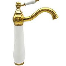 Pure Concept WG-218 Beyaz Gold Tezgah Üstü Çanak Lavabo Armatürü