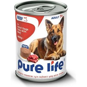 Pure Life 20x400 gr Yetişkin Köpek Beef Sığır Etli Yaş Püre Mama