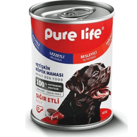 Pure Life Sığır Etli 24x415 gr Konserve Yetişkin Köpek Maması