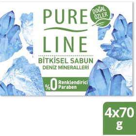 Pure Line Deniz Mineralleri 4x70 gr Katı Sabun
