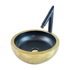 Pure MG-101 Mat Gold Sıyah Çanak Lavabo