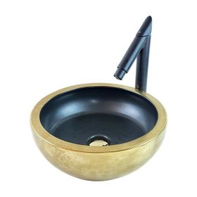 Pure MG-101 Mat Gold Sıyah Çanak Lavabo