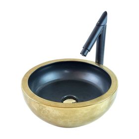 Pure MG-101 Mat Gold Sıyah Çanak Lavabo