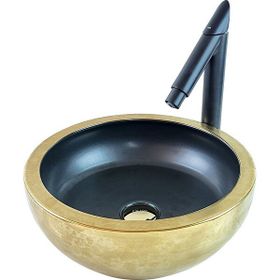 Pure MG-101 Mat Gold Sıyah Çanak Lavabo
