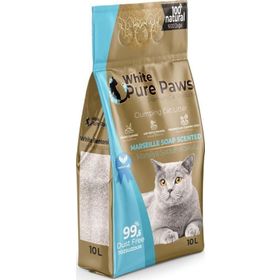 Pure Paws 10 lt Marsilya Sabunlu İnce Taneli Doğal Bentonit Kedi Kumu