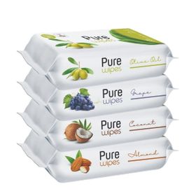 Pure Wipes 4x50 Yaprak Islak Havlu